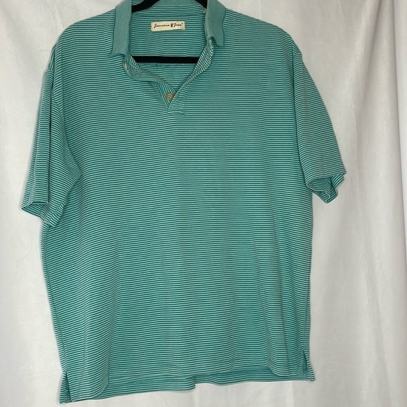JAMAICA JAXX TEAL RIBBED POLO (L) - Picture 1 of 5